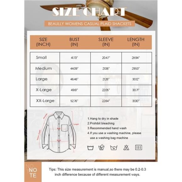 Plaid Shacket: Long Sleeve Button-Down Shirt Jacket with Side Pockets - Picture 7 of 7